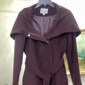 Burgundy coat